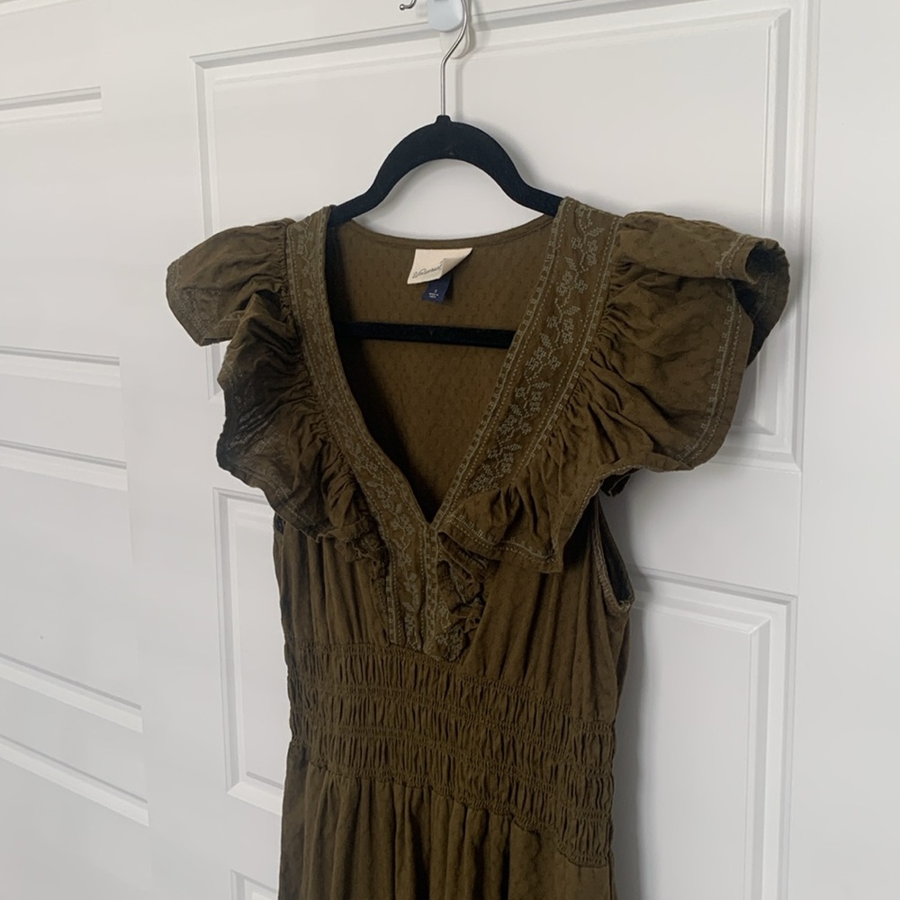 Universal Thread Olive Green Flutter Dress - Picture 8 of 11